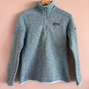 Patagonia Women's Better Sweater 1/4 Zip Light Blue Pullover Fleece Size Small
